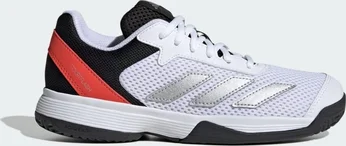 adidas Courtflash cloud white/silver metallic/bright red