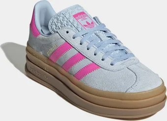 adidas Gazelle Bold clear sky/lucid Pink/Gold metallic