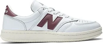 New Balance T500 white/washed Burgundy
