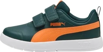 Puma Courtflex V3 green terrain/Orange glo/puma white