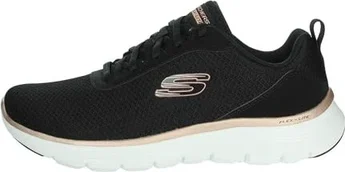 Skechers Flex Appeal 5.0 New Path black mesh/rose Gold trim