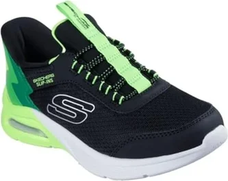 Skechers Microspec Max Brisk textile black/snythetic/Lime trim