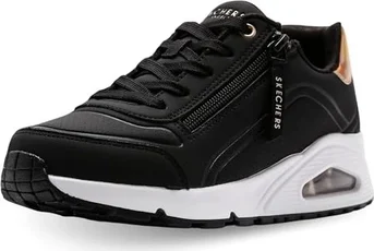 Skechers Uno Gen1 - Zip and Stride black/rose Gold