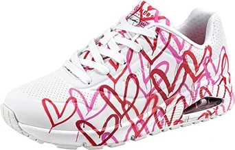 Skechers Uno Lite Spread the Love white/red/Pink heart