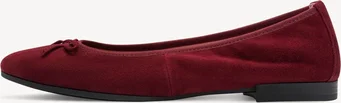 Tamaris leather Ballerina merlot suede