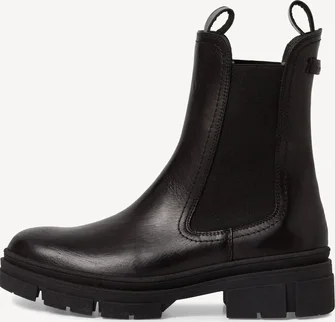 Tamaris leather Chelsea Boot black leather