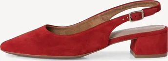 Tamaris leather Slingpumps red