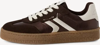 Tamaris leathersneaker Low brown metallic