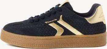 Tamaris leathersneaker Low Navy comb