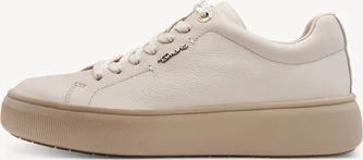 Tamaris leathersneaker Low Ivory leather