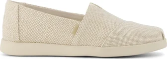 TOMS Alpargata Plus Beige glimmer slub canvas
