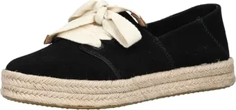 TOMS Carolina Lace-Up Espadrille black suede