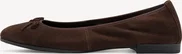 Tamaris leather Ballerina Mocha suede