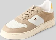 Tommy Hilfiger Leather Mixed Texture Cupsole costal Taupe/ecru/yellow
