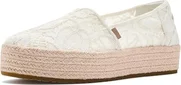 TOMS Valencia egret white floral crochet