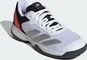 adidas Courtflash cloud white/silver metallic/bright red