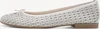 Tamaris leather Ballerina white struct.