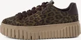 Tamaris leathersneaker olive leopard