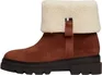 Tommy Hilfiger Faux Fur Suede Roll Down Boot Cognac brown