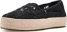 TOMS Valencia black floral crochet